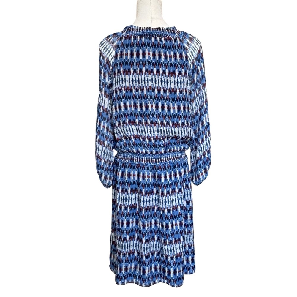 Shoshanna Size 4 Printed Silk Elastic Waist‎ Dress Blue. Lightweight. Lined - Picture 7 of 16